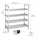 Stainless Steel Shoe Storage Organizer Shoe Rack  Storage Shelf for Bedroom, Closet, Entryway, Dorm Room. 
