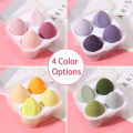 4 PCS Makeup Sponge Blender Set, Professional Beauty Sponge Foundation Blending Blender with Egg Case Makeup Puff Flawless for Cream, Powder and Liquid. 