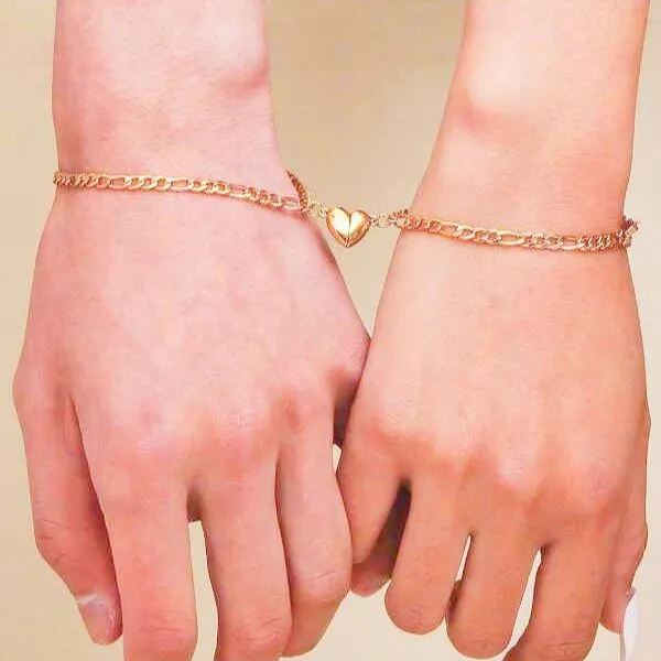 The Jewels Gallery Magnetic Couple Bracelets Broken Heart Love