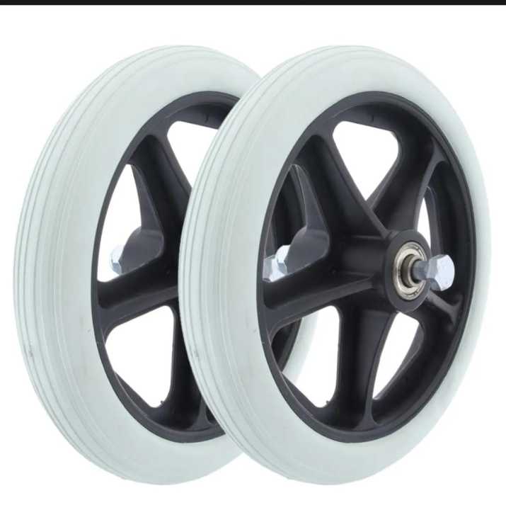 Pair of Manual wheelchair Wheel - Solid Tires Front Wheel for Wheelchairs