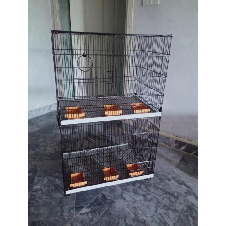 Cage For Birds 2 Portion Folding Cage Best Quality Size 2ftx1 .5ftx1 .5ft Per Portion Size