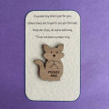 Encouragement Gift Adorable Wooden Animal Pocket Hug Stress Relief Gift Small Size Encouragement Decoration Perfect for Southeast Asian Buyers Cute Animal Ornament. 