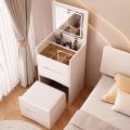 Arqam.B Integrated with Flip Top Lighted Mirror，Vanity Desk with Internal Storage Area,2 Drawers，Makeup Vanity Table with Storage Makeup Stool，Practical and Space Saving，Bedroom (To be customise). 