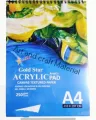 Acrylic Painting Pad A4 For Artists 18 sheets Canvas Textured Paper. 