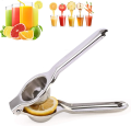 Lemon Squeezer,Glucky Lime Squeezer Lemon Press,Stainless Steel Citrus Squeezer,Solid Manual Juicer Orange Juicer Press,Metal Fruit Squeezer Juice Press,Silver Lime Hand Squeezer For Vegetable,Aid Resistant Kitchen Gadgets Bar Tool For Lemonade Cocktail. 