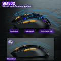 SOLAKAKA SM802 Wireless Gaming Mouse 10000 DPI Customized Macro Replaceble Switch RGB Gamer Mouse 63g Ultra-light. 