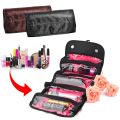 Makeup Organizer & Cosmetic Bag - Black. 
