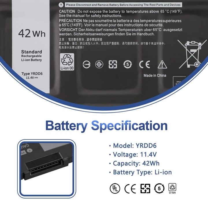 New%20Laptop%203%20Cell%20%20Battery%20For%20Inspiron%205493%20%20P/N:%20YRDD6%20-%20Image%208