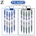 Picasso Oria Pen - Ballpoint - Pack of 10 Pen Box - Ball Pen - School Stationery - Office Stationery - Blue Pen - Red Pen - Black Pen - Zahabia Stationery. 