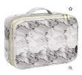 Professional Portable Marble Design Makeup Cosmetics Travel Makeup Artist Storage Bag With Compartment for Cosmetics Makeup Brushes Toiletry Travel Bag Organizer. 