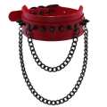 Gothic  Spike Choker Chain Collar Gothic Fashion Rivet black Leather Chokers Harajuku Grunge Goth necklace girls witch cosplay. 