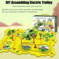 Puzzle Racer Car Track, Puzzle Racer Kids Car Track Set, Puzzle Track Car Play Set, Children Puzzle Electric DIY Assembly Railcar Track For Kids 5pcs 15pcs 25pcs Automatic Rail City in Multiple themes Ocean forest Dino Aerospace Educational Learning Toys. 