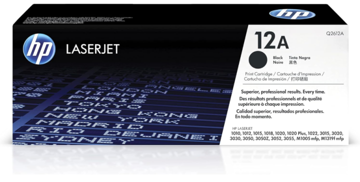 "High-Quality 12A Toner Cartridge – Original Black for HP/Canon LaserJet Printers" With Return Warranty by Zaheer & CO