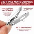 (12 or 24 Pcs ) Stainless Steel Pegs for Drying Clothes - Clothing Wire Rust-Proof Peg - Clothes Pegs. 