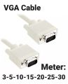VGA Cable Male to Male For Monitor PC Computer Laptop LED TV Original Full HD 1080p Display Resolution High Quality Video Game Streaming Desktop PC. 