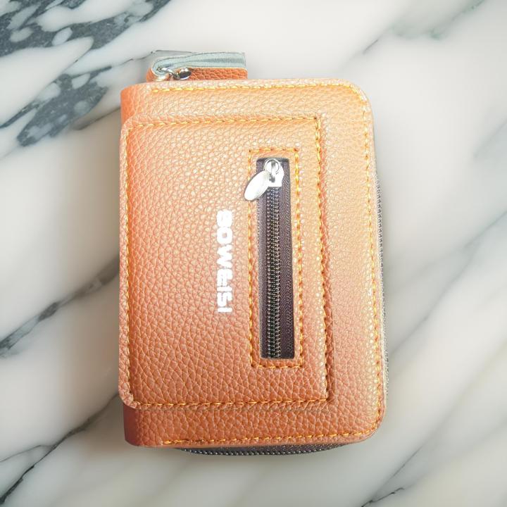 Boweisi%20Genuine%C2%A0Men's%20Leather%20Card%20Holder%20Storage%20Bags%20Blocking%20Zipper%20Thin%20Pocket%20-%20Image%2010