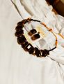 Premium Quality Black Stones Choker Necklace With Earrings. 
