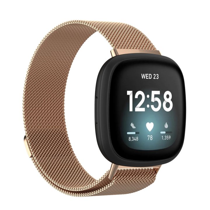 For Fitbit Versa 3 / Fitbit Sense Magnetic Milano Watch Band, Size:Large Size