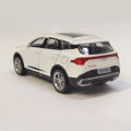 KIA Motor Car SPORTAGE Mini Diecast 1:36 Scale Miniature Display Toy With Lights and Sound - Car Size 4 inches - White. 