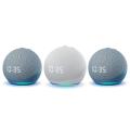 Echo Dot 4 (4th Gen)  Smart Speaker with Clock and Alexa - Twilight Blue/Glacier White. 