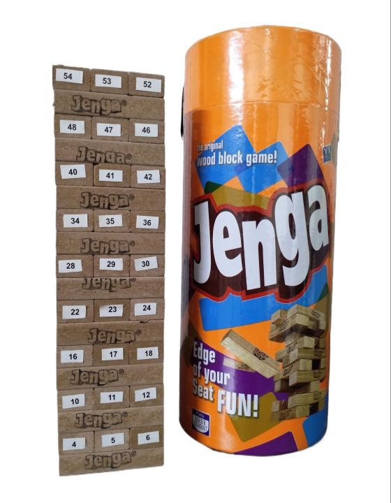 Hasbro Gaming Jenga Tower Wooden Blocks Game BIG 54 Pieces