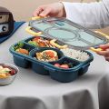 Bento Lunch Box,5-Compartment Food Container with Salad Bowl,Leakproof Salad Lunch Containers for Office,School. 
