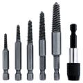 6 PCS Damaged Screw and Broken Bolt Extractor Set with 1/4 Quick Change Arbors Tool Kit Bad Screw Stud Remover. 