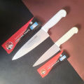 Professional Knife For Chef knife kitchen knife Qurbani knife takbeer / Meat/Chef Knife with White Handle Stainless Steel. 