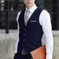 Men's Formal Business Vest Suit Slim Fit Tuxedo Waistcoat. 