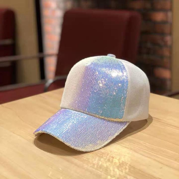【The road to happiness Store】Fashion Women'S Rhinestone Diamond Cap Swag Casquette Snap Back Gorras Solid color Summer Baseball Girl