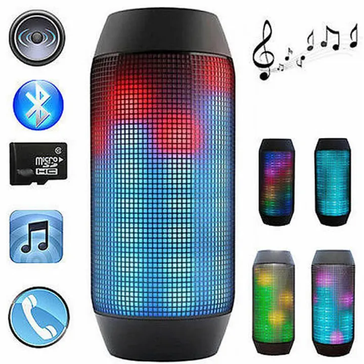 Portable Wireless Bluetooth Mini Loud Speaker With Mic Light ...
