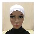 Pack of 2 Black & White Hijab Cap Soft Comfortable Material Abaya Cap For Girls/Ladies-Adjustable Size. 
