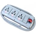 Extension Board with Voltage Display 10 Ft Long Cable and Without Cable 3 pin Universal Sockets. 