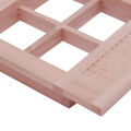 Dollhouse Window Frame Unique Portable Wood Miniature 4-Pane Shutters Window Model for 1/12 Doll House. 
