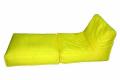 Yellow Bean Bag Sofa Cum Bed. 