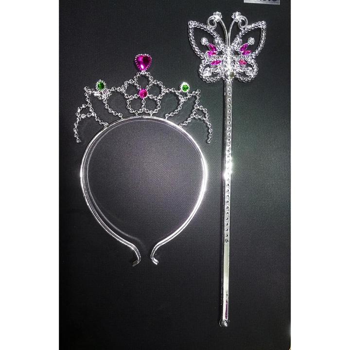 1 Pair - Princess Angle Plastic Fairy Stick and Crown