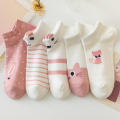 Cute Cat-themed Socks Four Seasons Socks Trendy Sock Styles Short Tube Socks Thin Boat Socks Cute Women's Socks. 