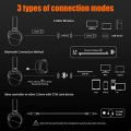 NUBWO G06 Bluetooth 5.0 Wireless and 2.4G usb dongle Gaming Headset with Crystal-Clear Microphone for PS5/PS4/PC Computer Headphone with Dual Chamber Driver, 7.1 Surround, Upto 17 hours of battery use , 3D Bass. 