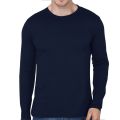 Basic Round Neck Full Sleeves T-Shirt For Men - Blue. 