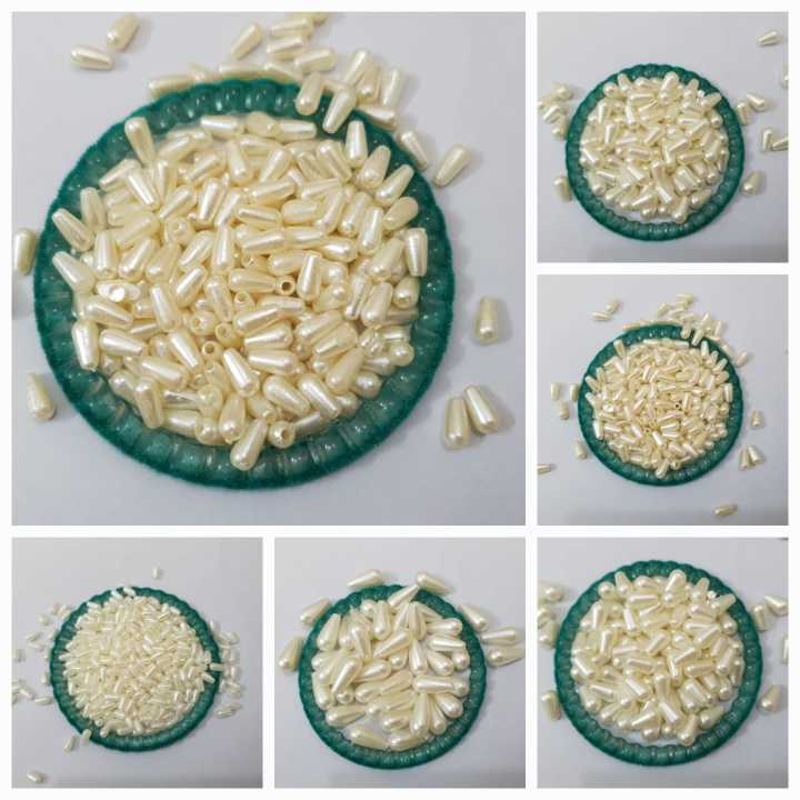 20 gm Plastic Imitation Pearl Beads Teardrop Beads,3,4,6,8 &10mm Hole: 1.5mm