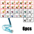 6xHealthy Safety Disposable Unit Ear Studs Piercing  Piercer Tool Machine Kit. 