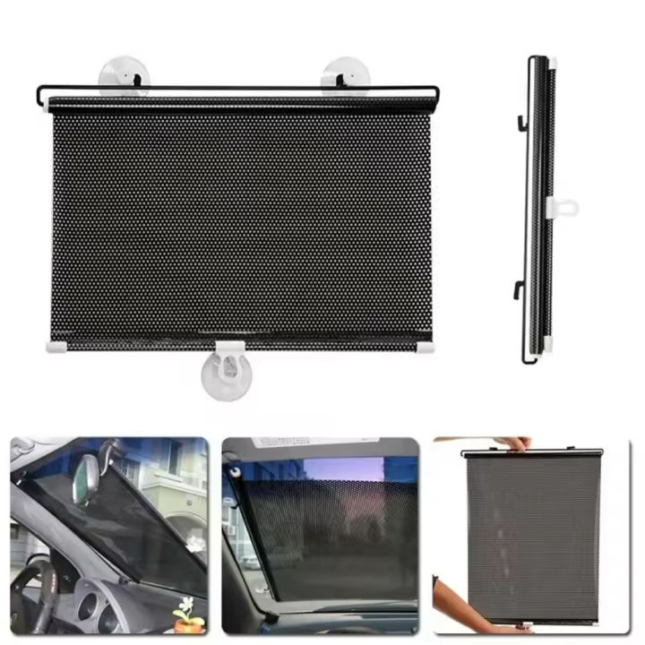 Car Retractable Windshield Anti-UV Car Window Shade Car Front Screen Sunshade Sun Block Auto Rear Window Foldable Sunshade Curtain Protection 50 x 125 cm