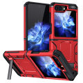Applicable Samsung Z Filp5 Military Air Phone Case Metal Bracket Samsung Sergeant Drop-Resistant FOLP5 Protective Sleeve. 
