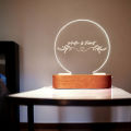 Personalized 3D LED Table Lamp - Round Shape Lamp with Warm Light - Night Lamp - Decoration Piece - Gift Piece - Gift Mall  ‌. 