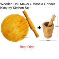 Mini roti maker Small Chakla Belan With Masala Grinfer Wooden Rolling Pin And Board Chakla Belan Toy For Girls. 