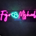 Customized NEON Sign plate - Name Plate - 4 Letters Alphabets. 