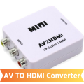 HDMI To Audio Video RCA AV/CVBS Adapter HD 1080P Mini HDMI 2AV Video Converter BOX For PS3 VCR DVD PC. 