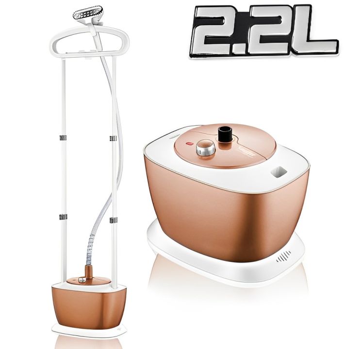 Standing electric Automatic Double Garment Steamers High Quality 2000 watts 2.2 Liter capacity Water Tank Continuous Steam iron High quality professional laundry press iron for cloths appliances fast heatup hanging Adjustable Home Irons Iron Brush Machine