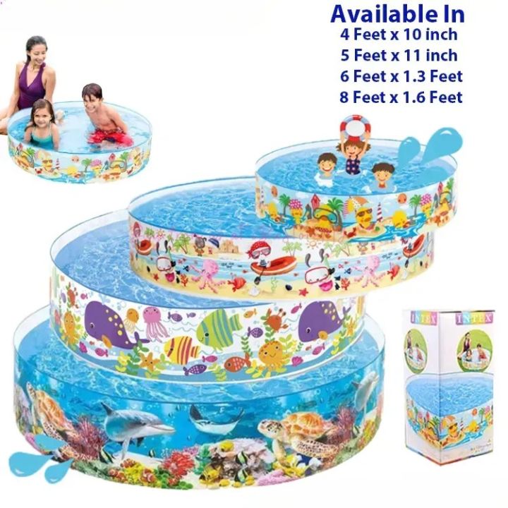 Intex NON-INFLATABLE SIZE SWIMMING POOL | Without Air Swimming Pool ...