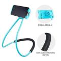 Lazy Bendable Flexible Hang Neck Phone Holder 360 Degree Rotation Mobile Stand - Sky Blue. 